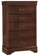Mayville 5 Drawer Chest in Brown Cherry 2147-9
