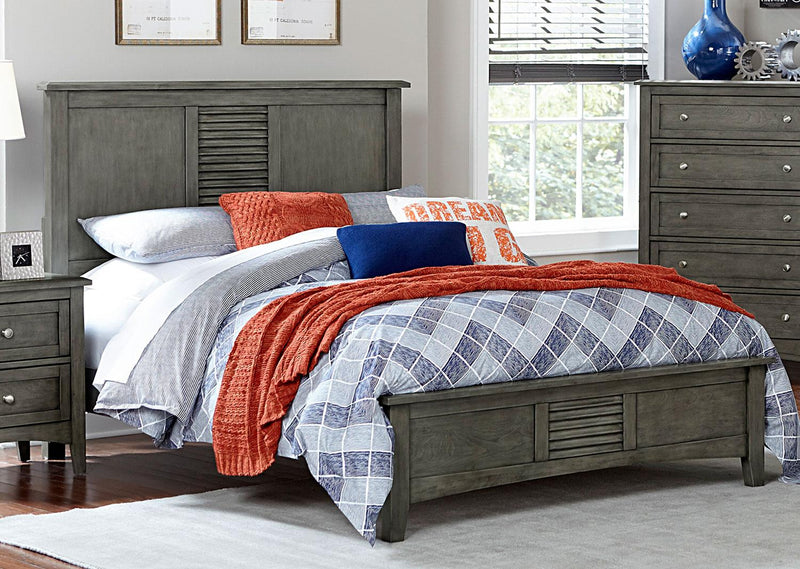Garcia Queen Panel Bed in Gray 2046-1 - Town Of Bargains Furniture - NY