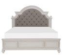 Baylesford Queen Upholstered Panel Bed in Antique White 1624W-1* - Town Of Bargains Furniture - NY