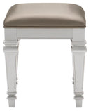 Avondale Vanity Stool in Silver 1646-14