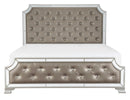 Avondale Queen Upholstered Panel Bed in Silver 1646-1*