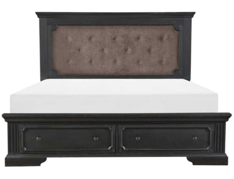 Bolingbrook Queen Upholstered Storage Platform Bed in Coffee 1647-1* - Town Of Bargains Furniture - NY