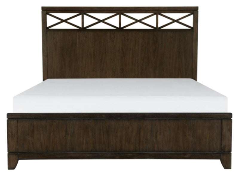 Griggs Queen Panel Bed in Dark Brown 1669-1* - Town Of Bargains Furniture - NY