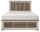 Arcadia King Panel Bed in White & Weathered Gray 1677K-1EK* - Town Of Bargains Furniture - NY