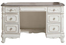Cinderella Writing Desk in Antique White with Grey Rub-Through 1386NW-11