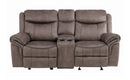 Aram Double Glider Reclining Loveseat in Dark Brown 8206NF-2