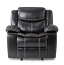 Bastrop Glider Reclining Chair in Black 8230BLK-1 - Town Of Bargains Furniture - NY