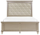 Celandine Queen Panel Bed in Pearl/Silver 1928-1* - Town Of Bargains Furniture - NY