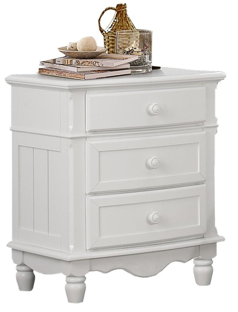 Homelegance Clementine 3 Drawer Night Stand in White B1799-4 image