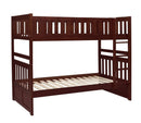 Rowe Twin/Twin Bunk Bed in Dark Cherry B2013DC-1*