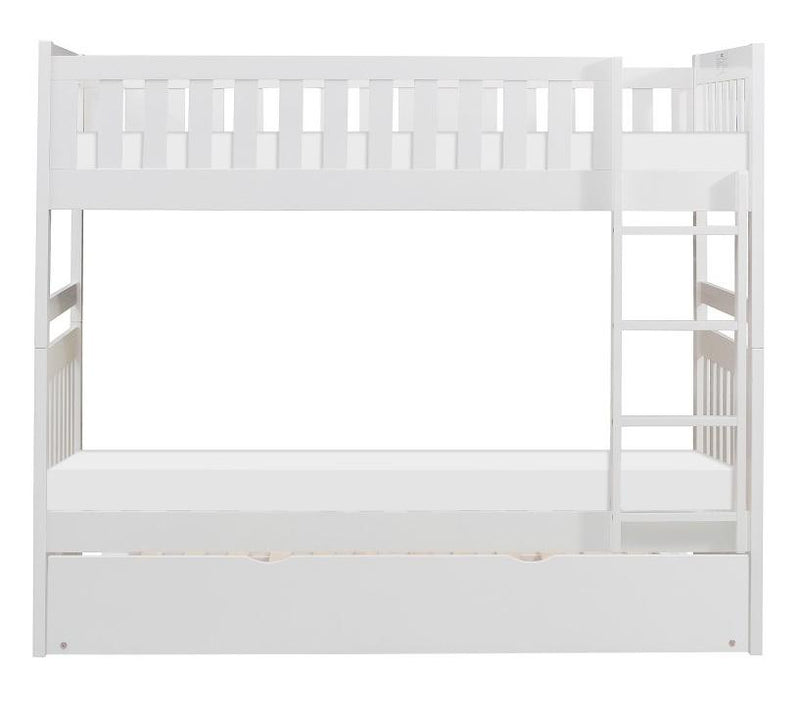 Galen Twin/Twin Bunk Bed w/ Twin Trundle in White B2053W-1*R image