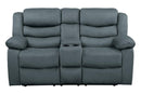 Discus Double Reclining Loveseat in Gray 9526GY-2