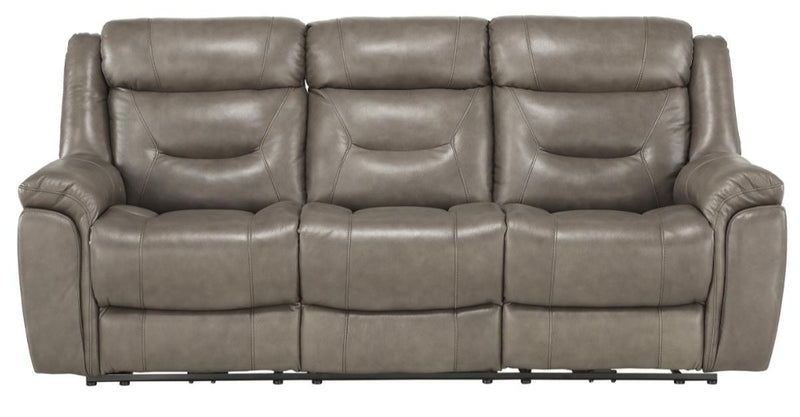 Homelegance Furniture Danio Power Double Reclining Sofa with Power Headrests in Brownish Gray 9528BRG-3PWH image