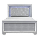 Allura Queen Panel Bed in Silver 1916-1* - Town Of Bargains Furniture - NY