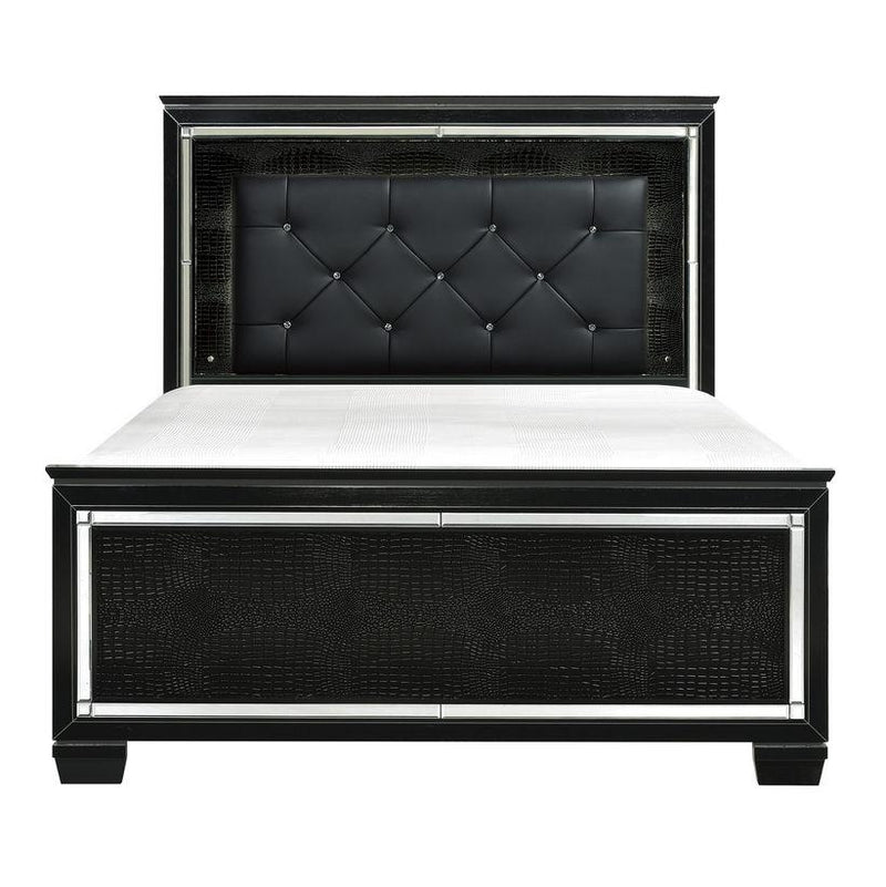Allura King Panel Bed in Black 1916KBK-1EK* - Town Of Bargains Furniture - NY