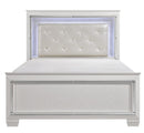 Allura Queen Panel Bed in White 1916W-1* - Town Of Bargains Furniture - NY