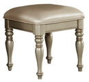 Antoinetta Vanity Stool in Champagne Wood 1919NC-14 - Town Of Bargains Furniture - NY