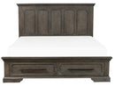 Taulon King Platform Bed with Footboard Storage in Dark Oak 5438K-1EK*