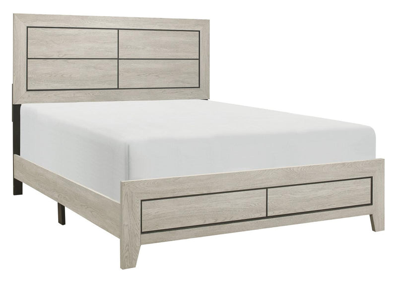Quinby Queen Panel Bed in Light Brown 1525-1 - Town Of Bargains Furniture - NY