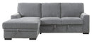 Morelia 2pc Sectional with Pull Out Bed and Left Chaise in Dark Gray 9468DG*2LC2R