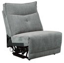 Tesoro Armless Reclining Chair in Dark Gray 9509DG-AR