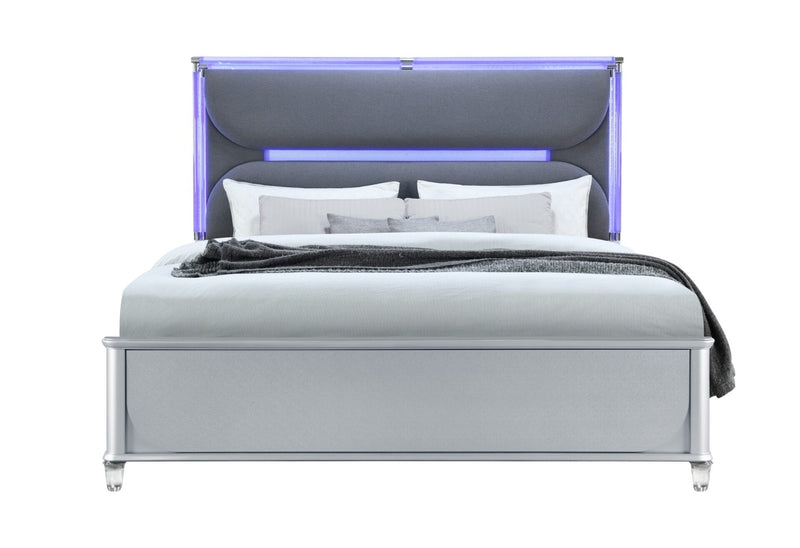 Lando Silver Bed - Town Of Bargains Furniture - NY