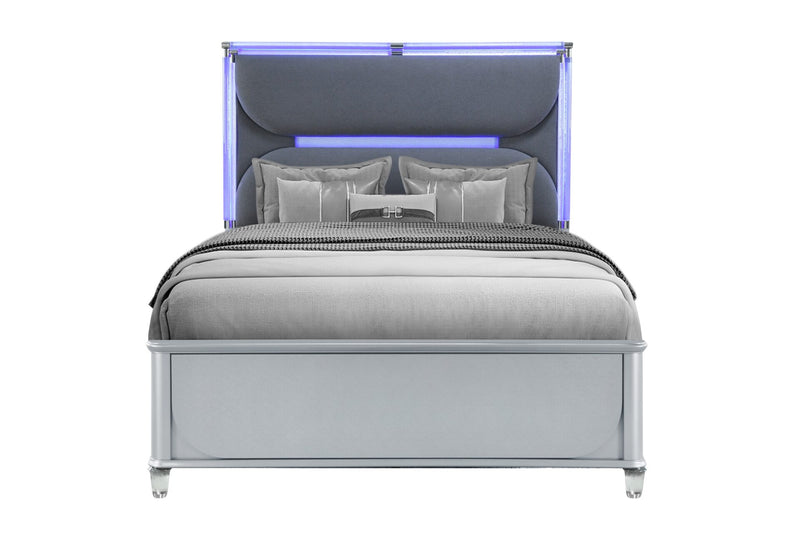 Lando Silver Bed - Town Of Bargains Furniture - NY