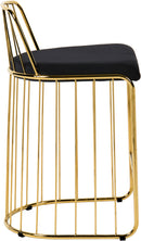 Gio Black Velvet Stool - Town Of Bargains Furniture - NY