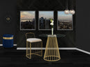 Gio Cream Velvet Stool - Town Of Bargains Furniture - NY