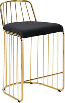Gio Black Velvet Stool - Town Of Bargains Furniture - NY