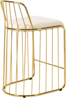 Gio Cream Velvet Stool - Town Of Bargains Furniture - NY
