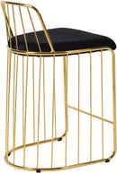 Gio Black Velvet Stool - Town Of Bargains Furniture - NY