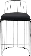 Gio Black Velvet Stool - Town Of Bargains Furniture - NY