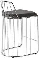 Gio Grey Velvet Stool - Town Of Bargains Furniture - NY