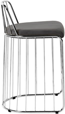Gio Grey Velvet Stool - Town Of Bargains Furniture - NY