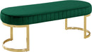 Lemar Green Velvet Bench - Town Of Bargains Furniture - NY