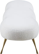 Nube White Faux Sheepskin Fur Bench - Town Of Bargains Furniture - NY