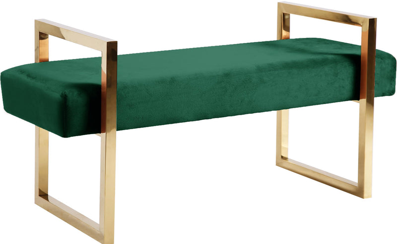 Olivia Green Velvet Bench - Town Of Bargains Furniture - NY