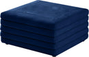 Lorenzo Navy Velvet Ottoman - Town Of Bargains Furniture - NY
