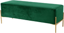 Isla Green Velvet Bench
