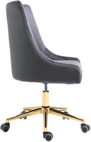 Karina Grey Velvet Office Chair