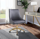 Karina Grey Velvet Office Chair