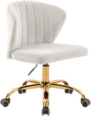 Finley Cream Velvet Office Chair