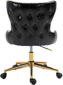 Hendrix Black Faux Leather Office Chair - Town Of Bargains Furniture - NY
