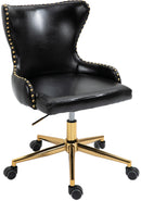 Hendrix Black Faux Leather Office Chair - Town Of Bargains Furniture - NY
