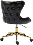 Hendrix Black Faux Leather Office Chair - Town Of Bargains Furniture - NY
