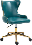 Hendrix Blue Faux Leather Office Chair - Town Of Bargains Furniture - NY