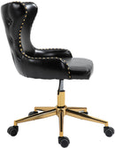Hendrix Black Faux Leather Office Chair - Town Of Bargains Furniture - NY
