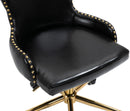 Hendrix Black Faux Leather Office Chair - Town Of Bargains Furniture - NY