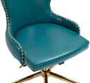 Hendrix Blue Faux Leather Office Chair - Town Of Bargains Furniture - NY